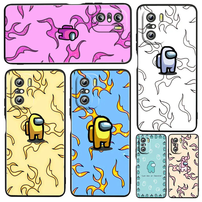 

Cute We Game Fire For Xiaomi Redmi 10 10X Pro 9T 9C NFC 9A 9 8A 8 7 6 5 Plus 4X Silicone Soft Black Phone Case