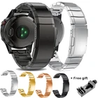 Браслет из нержавеющей стали для Garmin Fenix 5 5X 5S, классический металлический сменный ремешок для наручных часов, быстрая установка, аксессуары