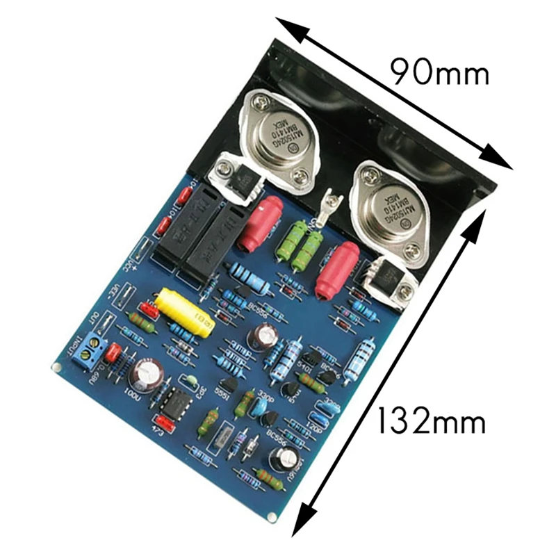 1 Pair QUAD405 Amplifier Board MJ15024 100W 8R Dual Channel with Angle Aluminum Finished Baord |