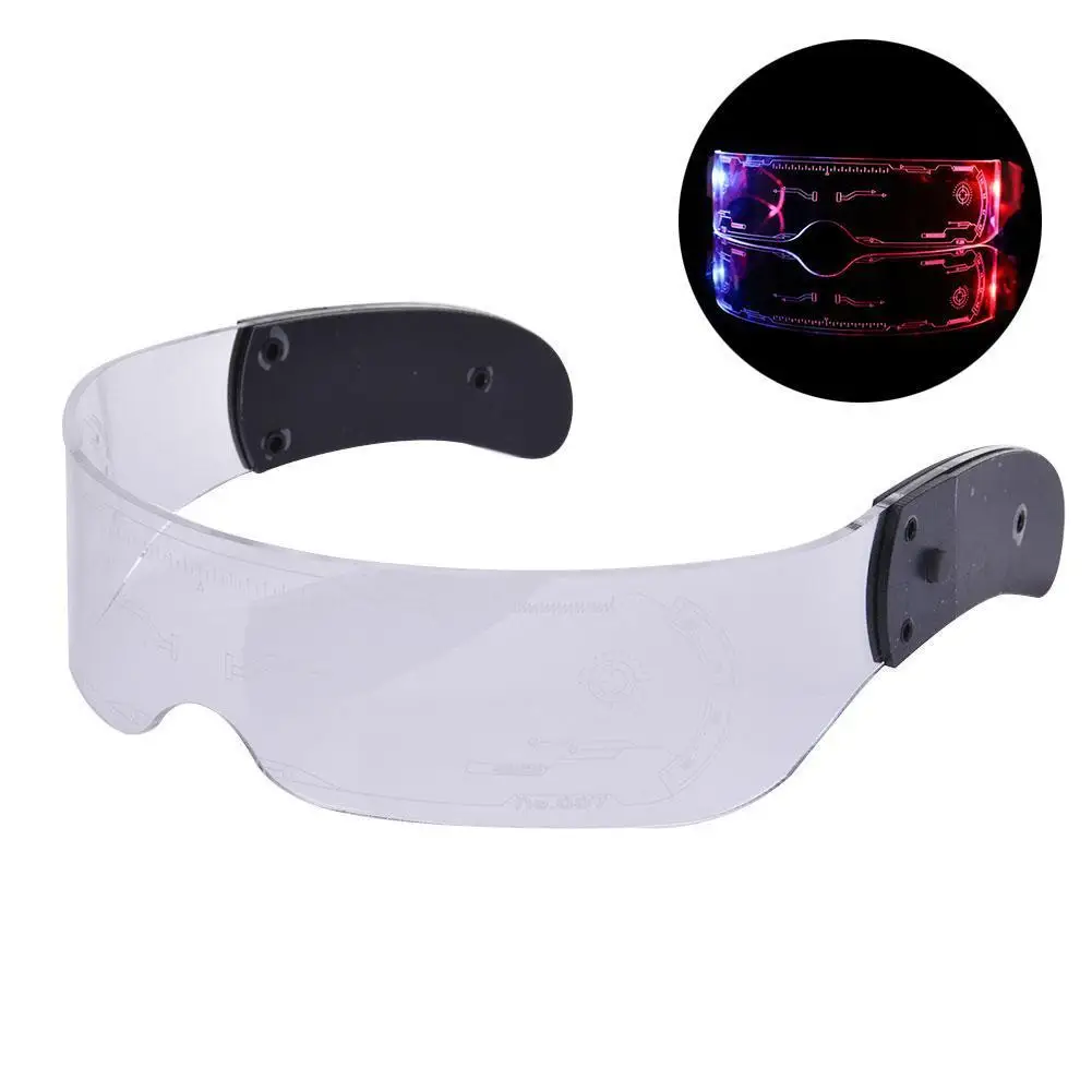 

LED Luminous Glasses Electronic Visor Glasses Light Up Glasses Prop For Festival KTV Bar Party Performance Children Adult Gifts