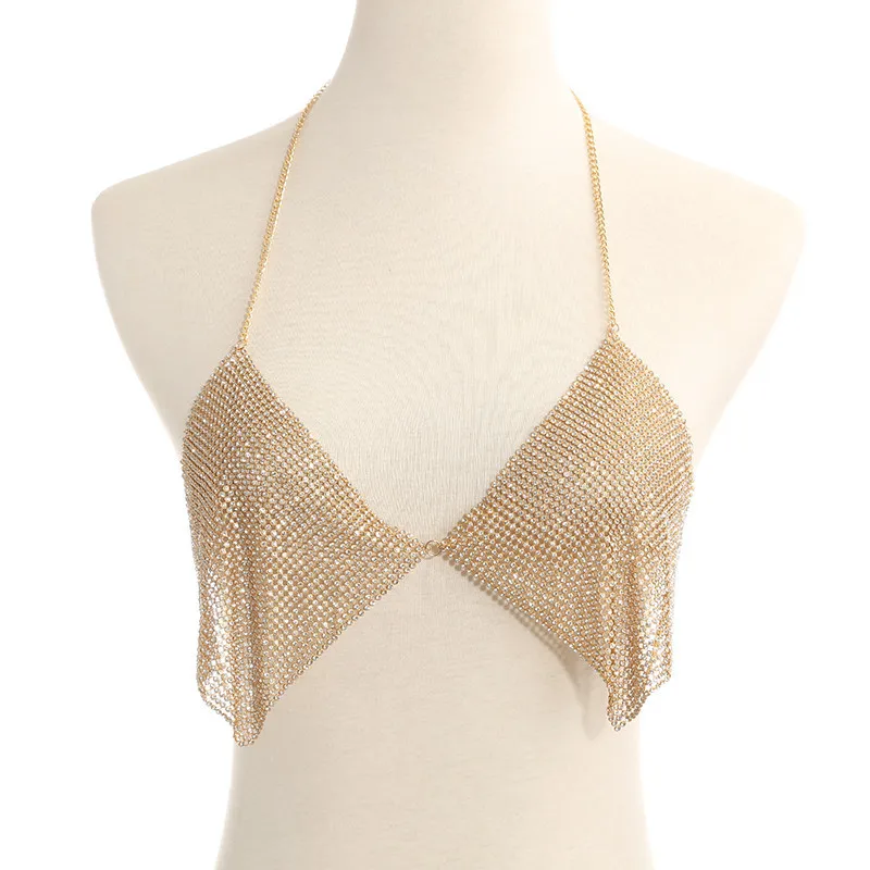 Украшенные стразами ювелирное изделие для тела бюстгальтер бикини ювелирные