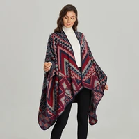 brand retro shawl for women simple luxury cape scarf lady warm windproof cloak designer split shawl blanket pashmina scarves