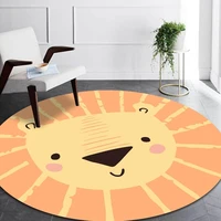 fashion modern cartoon cute little lion orange living room bedroom basket chair round cushion carpetcustom size