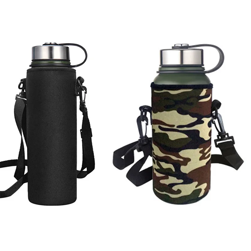 Portable Water Bottle Carrier Insulated Neoprene Holder Pouch Bag with Adjustable Shoulder Strap 610ml/800ml/1100ml/1500ml | Дом и сад