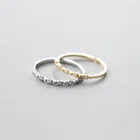 Кольцо женское регулируемое из серебра 925 пробы с цирконием