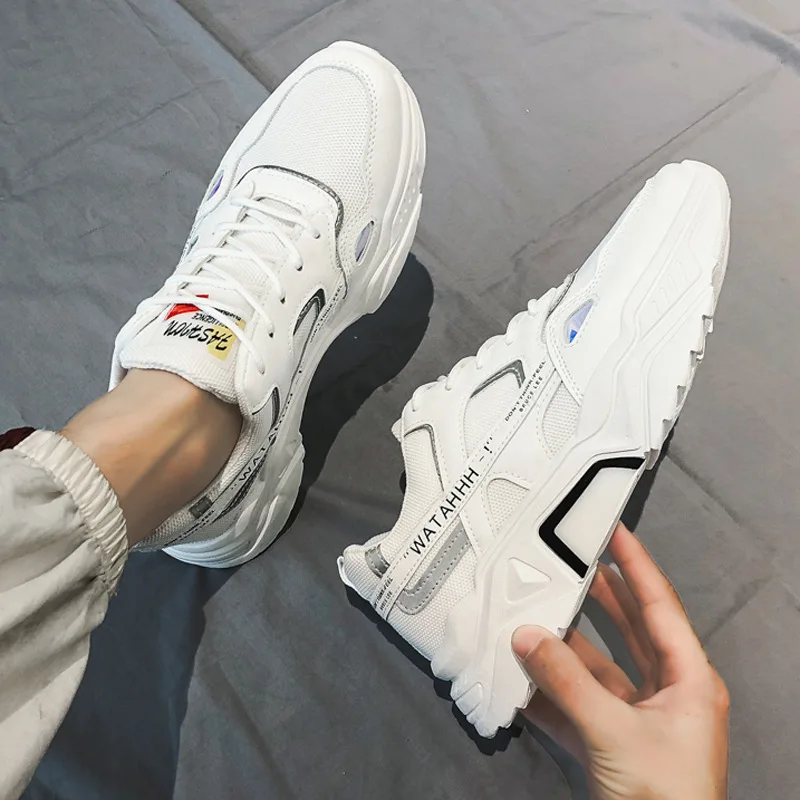 

Fashion Men Casual Sneakers Mesh Lightweight Comfortable Lac-up Outdoor Leisure Male Vulcanize Shoes 2021 Brand Sports Shoes