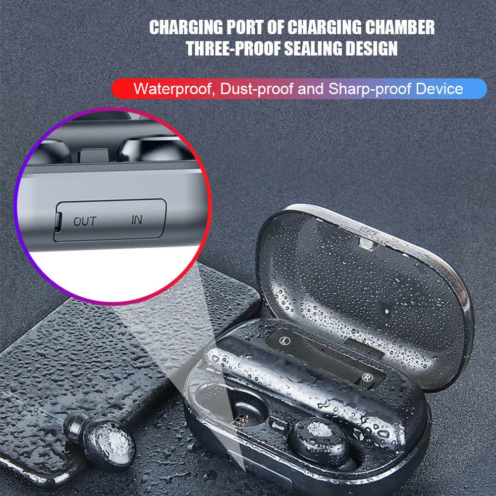 V11 9D стерео наушники вкладыши TWS с 5 0 Bluetooth Беспроводной Водонепроницаемый