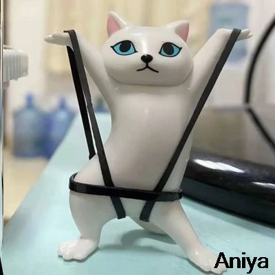 Держатель для ручек в виде кошки 2 забавных фигурки кошек держатель наушников