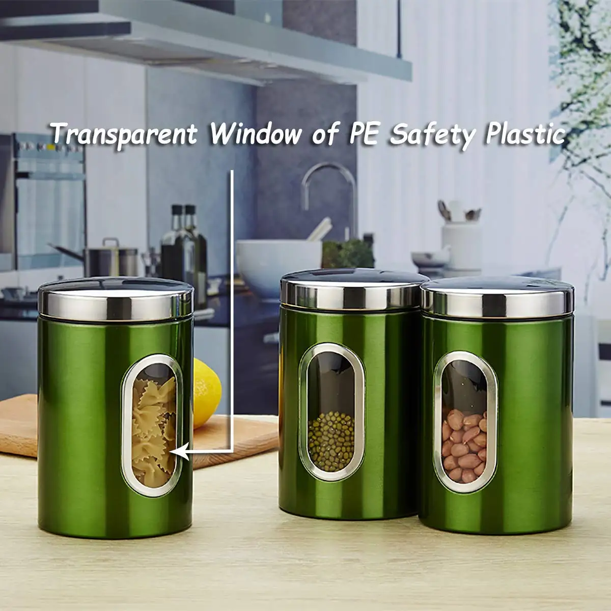 Кухонные канистры из нержавеющей стали для сахара еды чая кофе конфет контейнеры