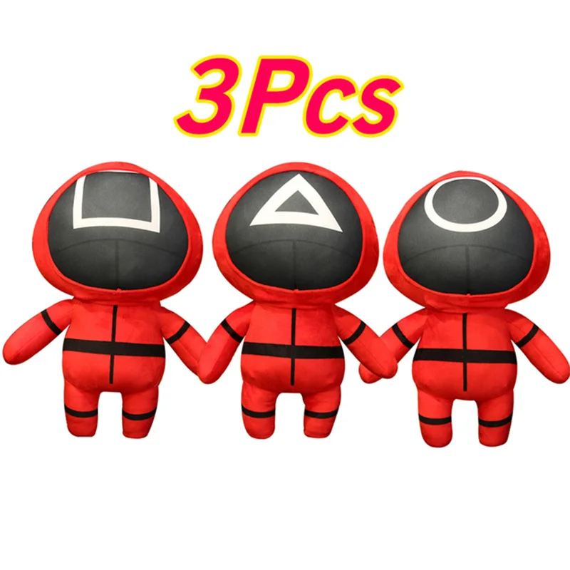 

3 шт./лот Новинка игра кальмар Мягкие Плюшевые игрушки Мягкая комната Декор кукла косплей плюшевая подушка для детей подарки на день рождени...