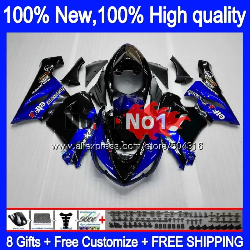 

Body For KAWASAKI ZX-636 600 CC ZX 6R 600CC 6 R ZX6R 05 06 Blue black 60MC.4 ZX636 ZX600 ZX 636 ZX-6R 2005 2006 Fairing