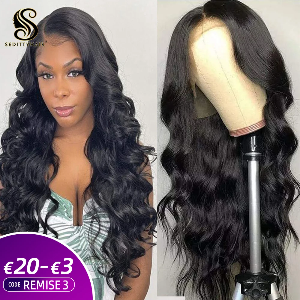 Sedittyhair Body Wave Brazilian 13x4 Lace Front Human Hair Wigs Long Pre Plucked With Baby Hair Frontal 150 destiny body wigs