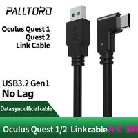 palltoro usb c cable oculus quest 2 link cable usb3 2 compatability right angle type c 3 2gen1 speed data transfer fast charge