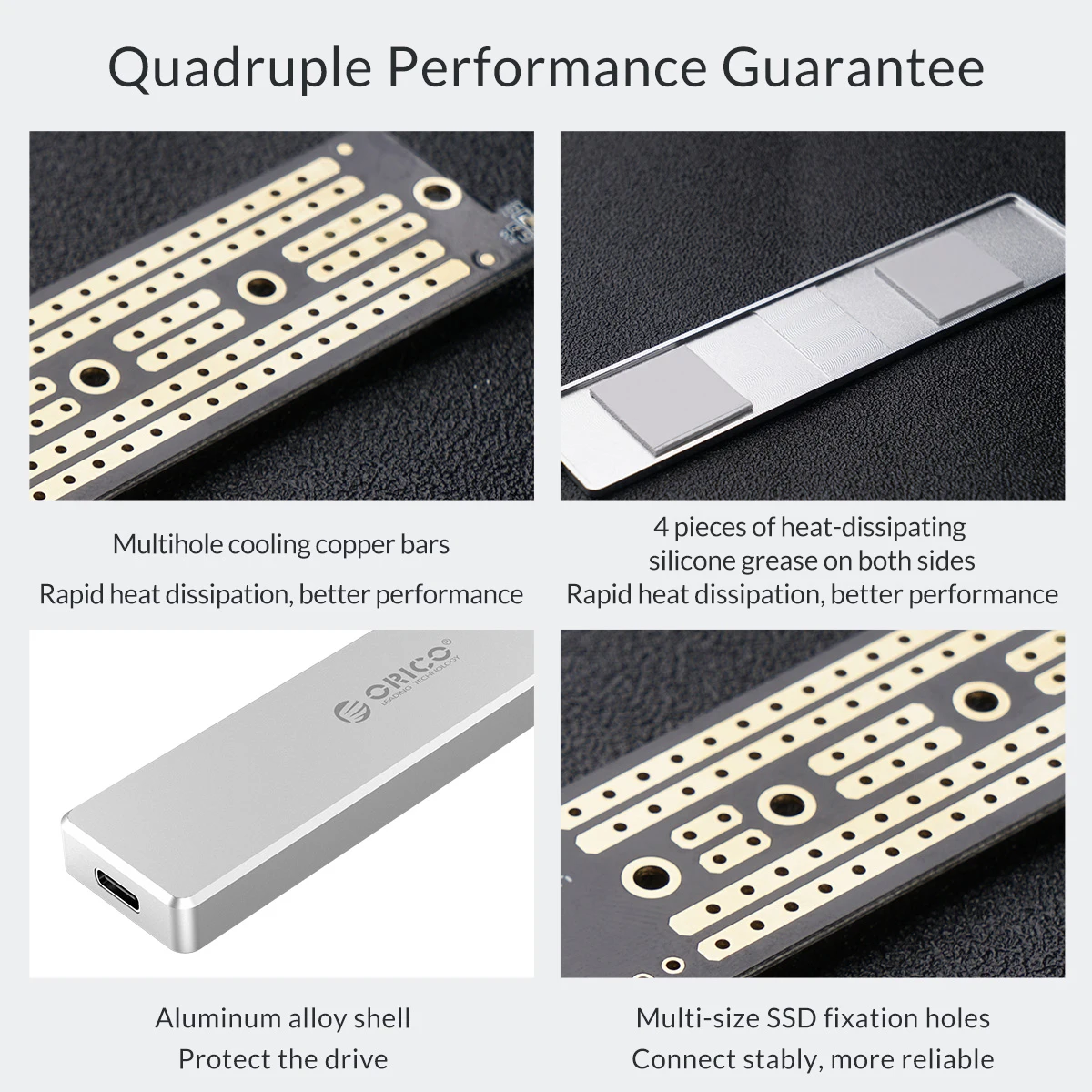 ORICO M2 SSD чехол NVME USB C 10 Гбит/с Поддержка UASP USB3.1 Gen2 type-C M.2 корпус SSD для NVME PCIE NGFF SATA M/B Ключ SSD диск