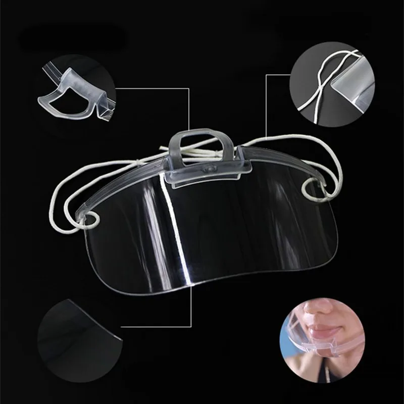 10 шт. прозрачные кухонные противотуманные маски для лица отелей ресторанов