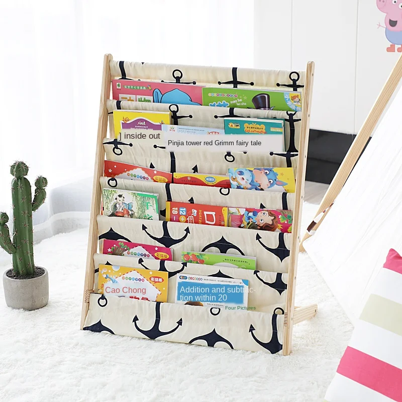 Многоуровневая детская книжная полка из чистого массива дерева детский книжный