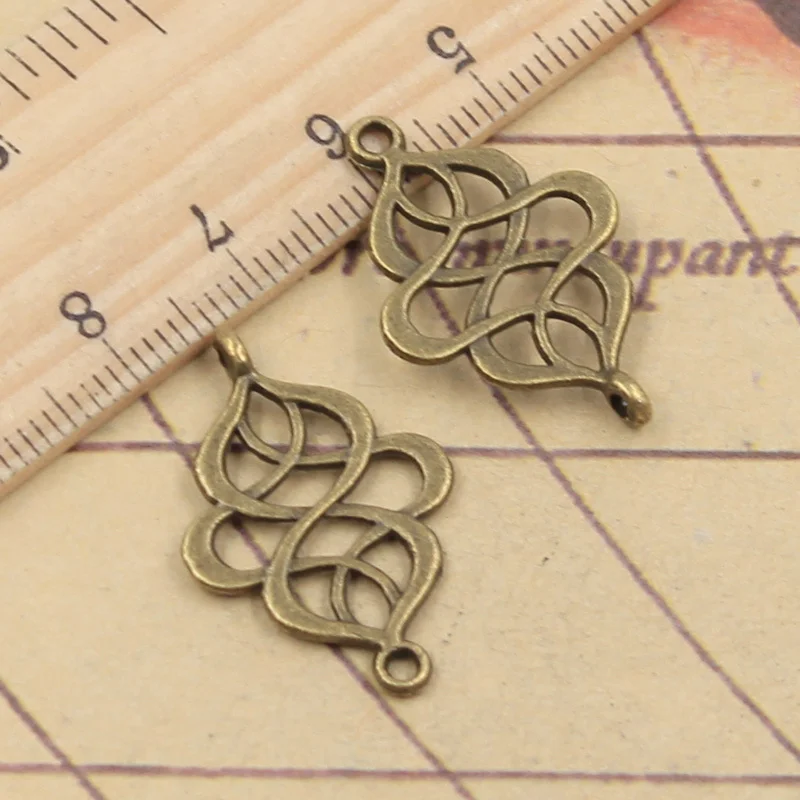 30 шт. очаровательные соединители 28x18 мм античные бронзовые Серебристые Подвески