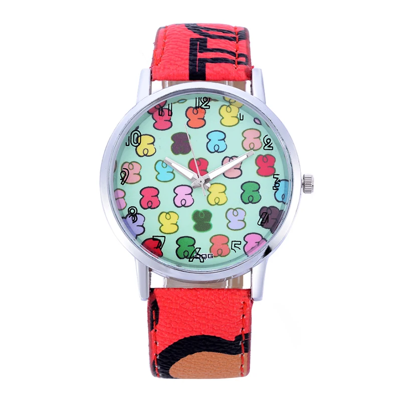 Reloj mujer новинка DQG Брендовые женские часы модные цветные кожа кварцевые женская