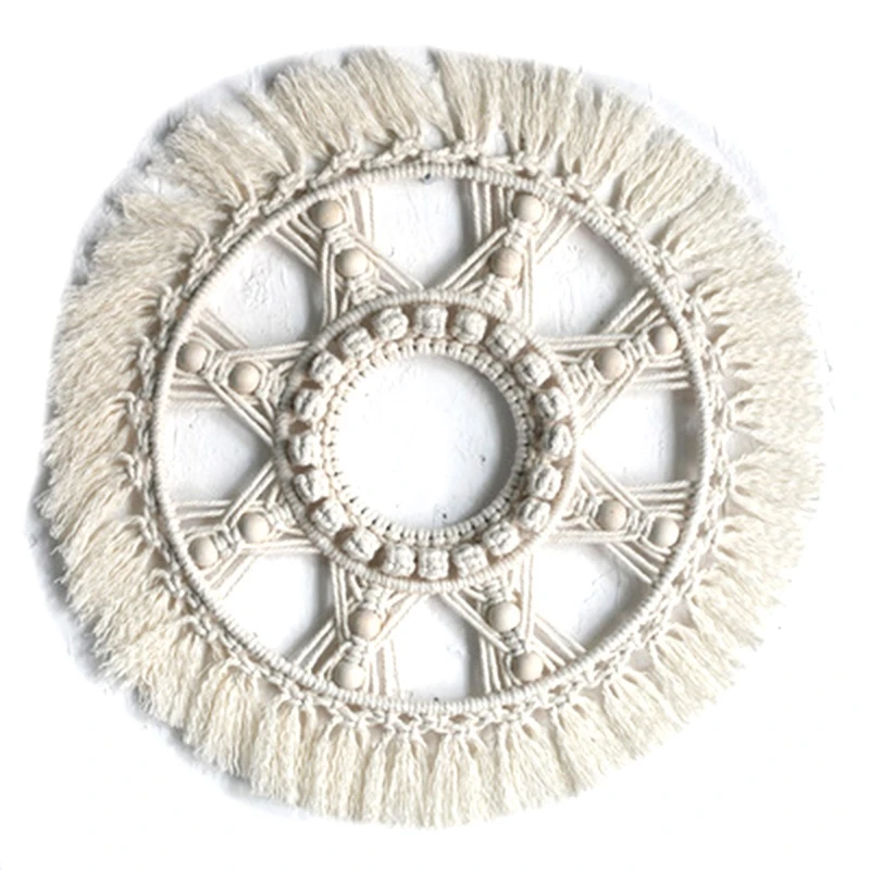 

Macrame Tapestry Wall Hanging Decorative Mirror Bohemia Creative Home Art Wall Decorations Boho Decor Without Mirror