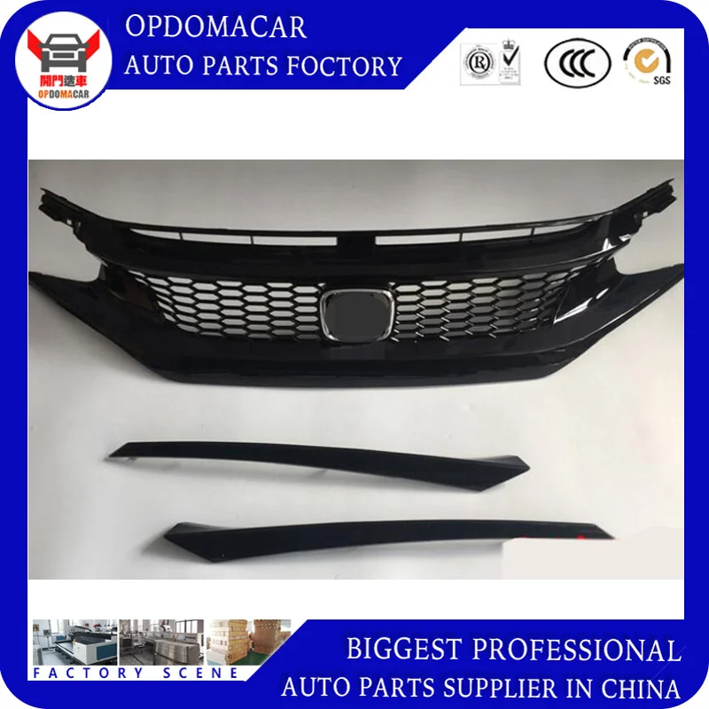 

ABS modify Honeycomb car front grille racing grills grill for Civic 2016 2017