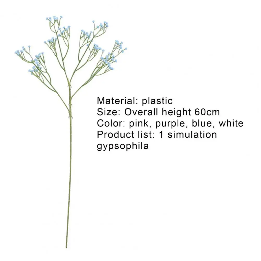 

1Pc Simulation Gypsophila Eco-friendly Home Decor Plastic Ornamental Fake Flower for Wedding