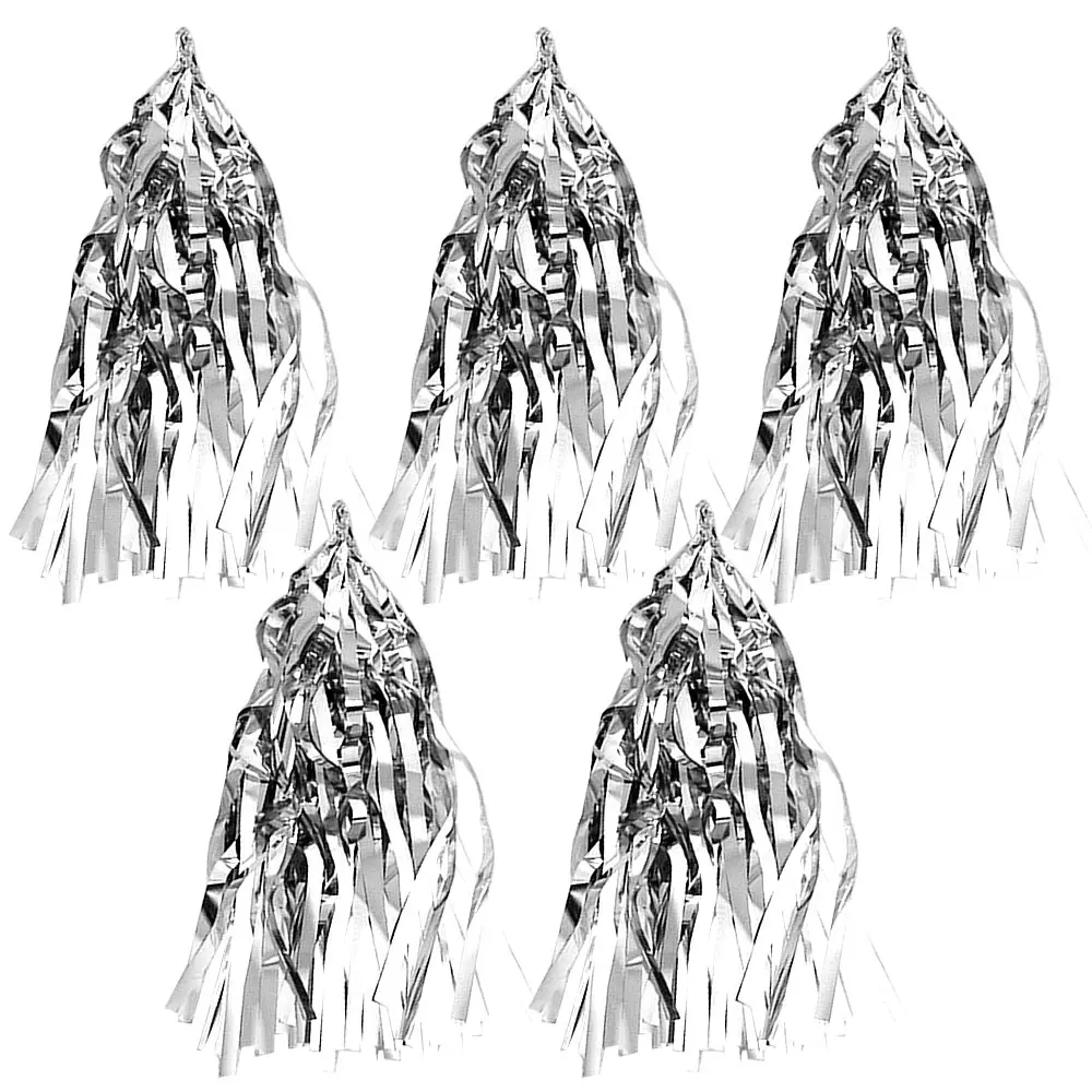 Серебряная роза искусственная занавеска бумажная кисточка конфетти фотография