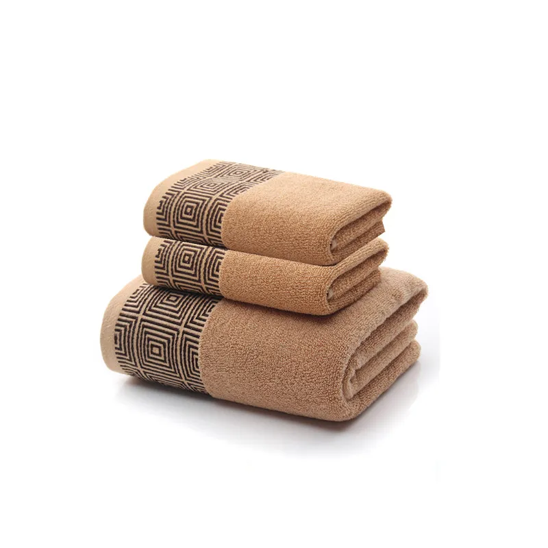 

3 Piece Bath Towel Set for Bathroom, Bath Towels, Hand Towels, Cotton Thincker High Water Absorption Soft Homehold Adult Gray