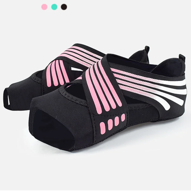 

Women's indoor Yoga socks Pilates gymnastics socks antiskid fitness dance socks five toed Ballerina socks without back