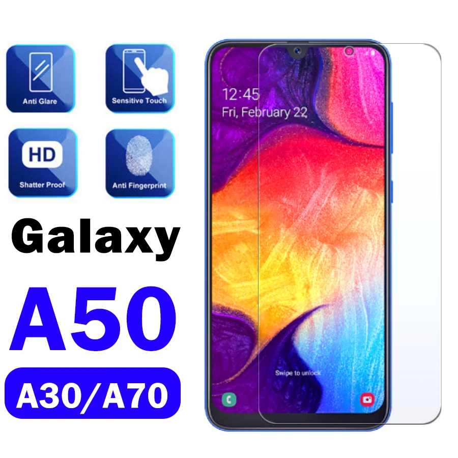

safety glass on for samsung a50 protective glass galaxy a 50 a70 a30 screen protection samsun glaxy a 70 a 30 flm glas galaxi
