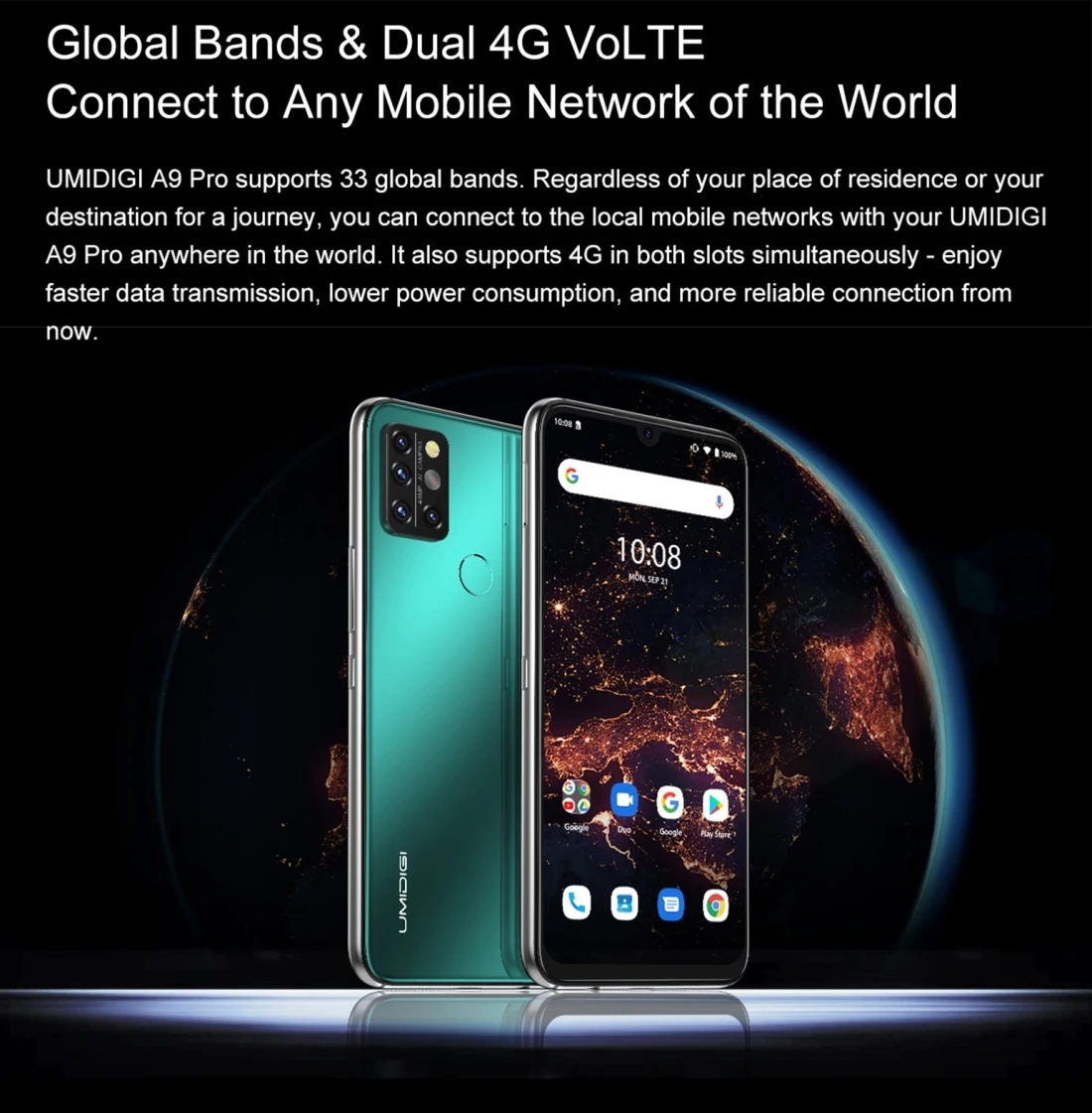 UMIDIGI A9 Pro 6.3' 4GB 64GB Octa Core Android 10 Global Version 4G Mobile Phone 32MP Quad Camera 4150mAh Face Unlock Smartphone poco under 20000