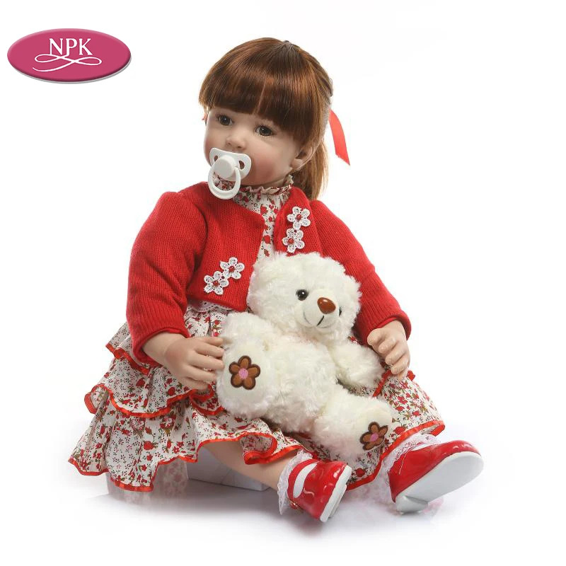 Силиконовая девочка реборн малыш куклы 60 см Реалистичная принцесса девушки мода