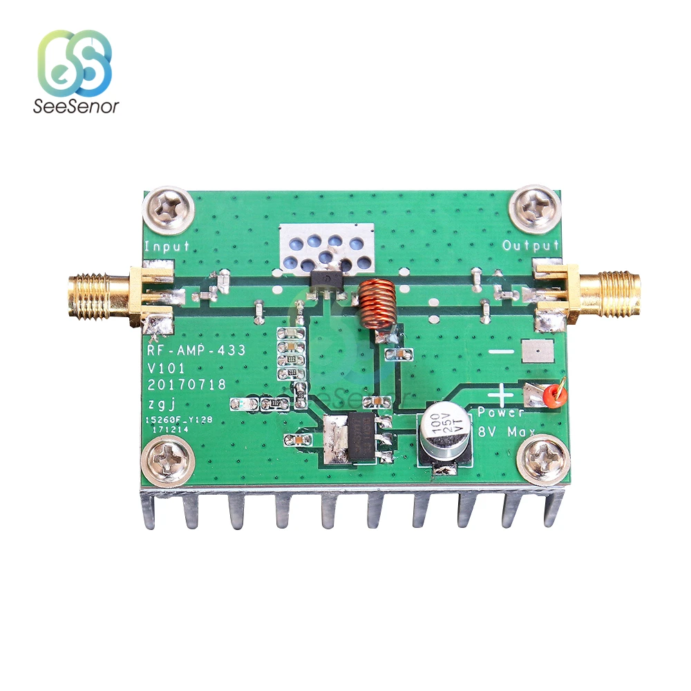 

433MHz 8W Power Amplifier Board RF HF High Power High Frequency Amplifiers Digital Power Amplificador 20-23dBm