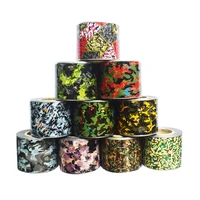 10roll camouflage print nail foils army style nail art wraps patch gel 50m4cm diy transfer sticker beauty decals decoration
