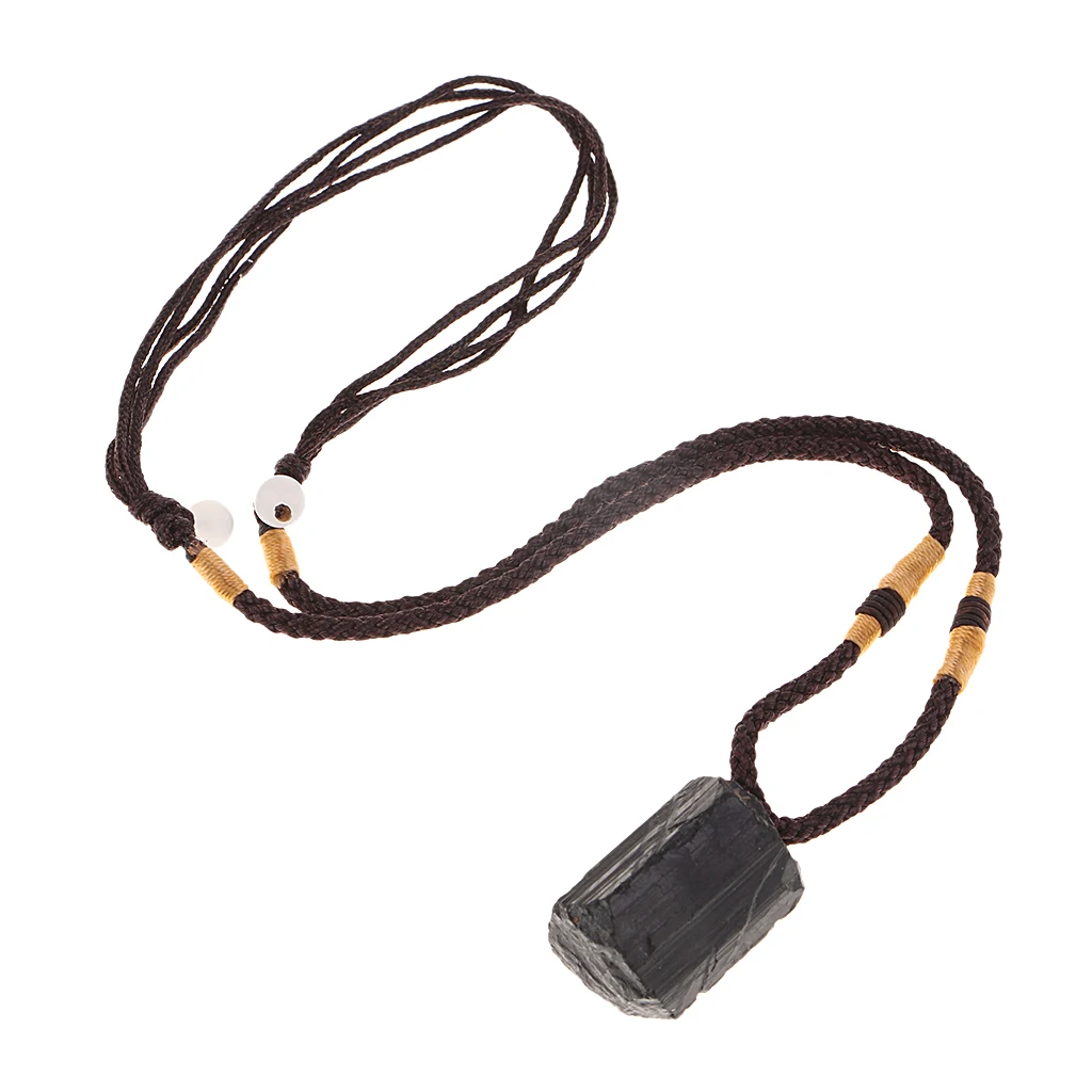 1pc Natural Religion Crystal Black Tourmaline Stone Pendant Buddhism Collectable | Дом и сад
