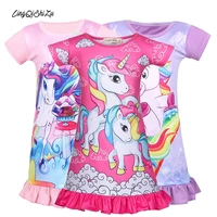 princess toddler girls nightgown kids summer unicorn girls pajamas night dress summer kids sleeping nightdress for girls