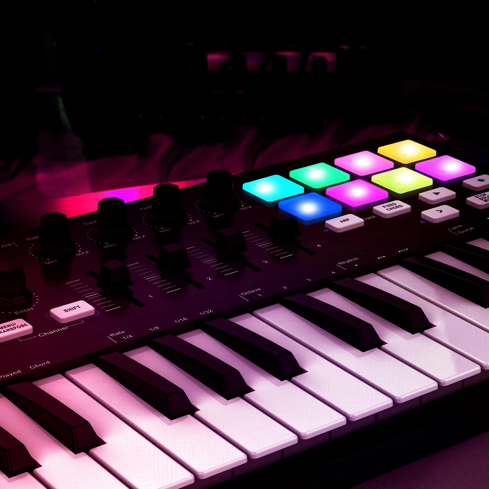 WORLDE Panda MINI II 25 клавиш USB MIDI контроллер клавиатуры с 8 RGB Подсветкой | Спорт и
