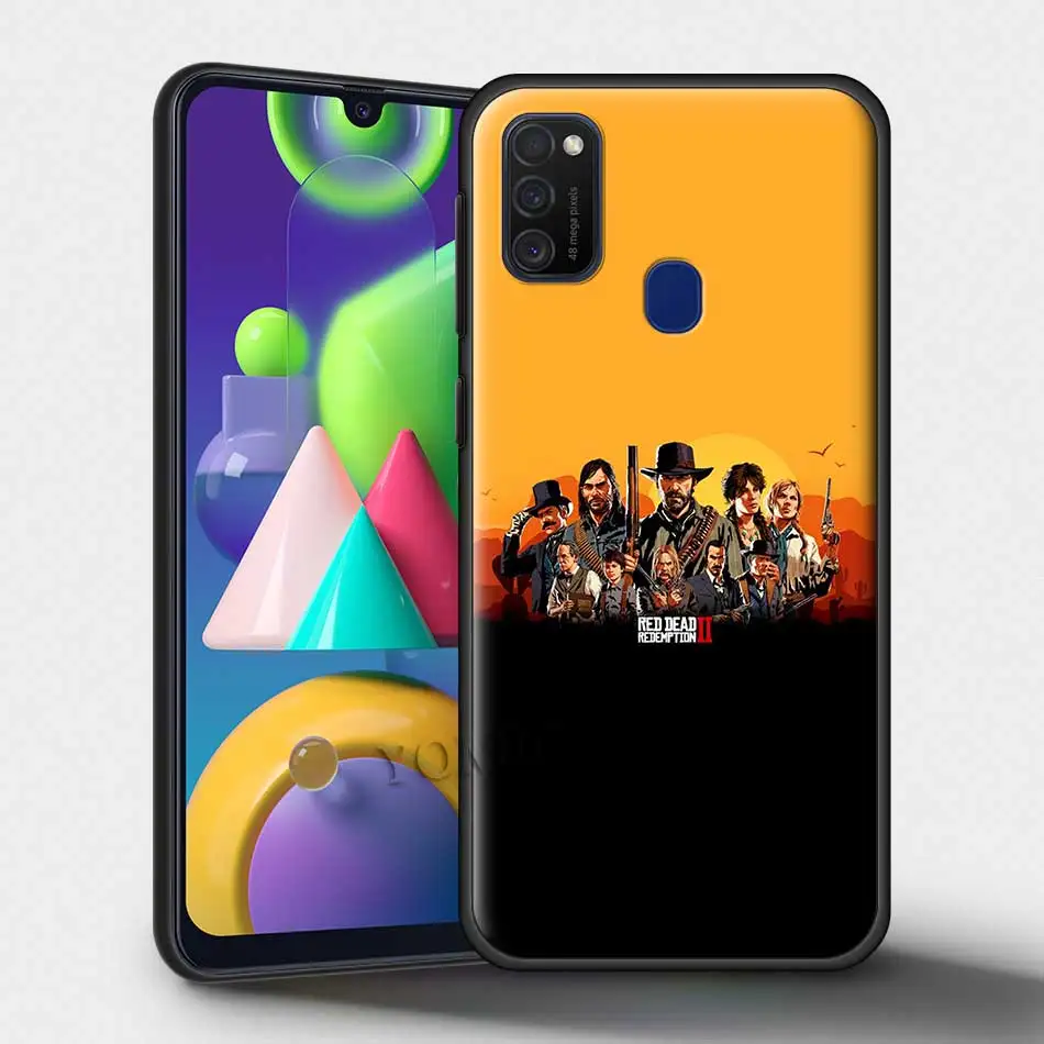 

Soft Cases for Samsung Galaxy M21 M11 M20 M31 M10 M30 S A7 A9 2018 A42 A51 A71 5G UW Silicone Black Cover Red Dead Redemption 2