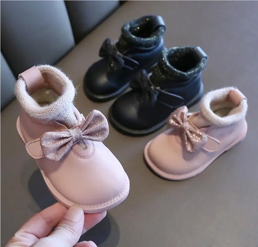 2019 г. новая осенне-зимняя обувь для маленьких принцесс малышей с мягкой подошвой