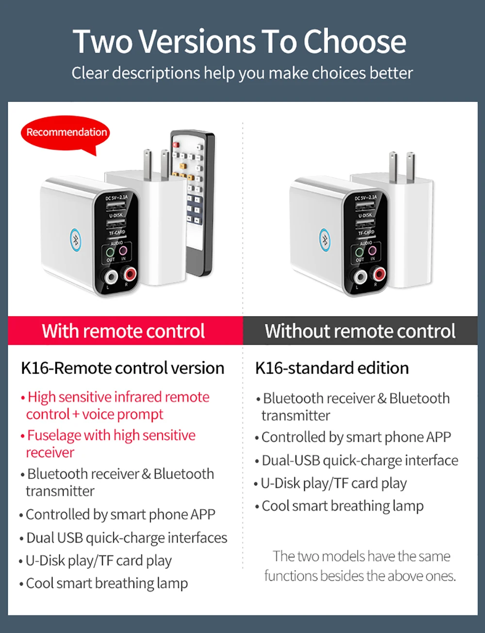 Tebe-transmissor 2 em 1 bluetooth 5.0, receptor