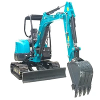 wholesale garden construction mini excavator 1ton micro small digger on rubber track with auger