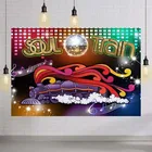 Фон для фотосъемки в стиле 70-х душа поезд 70 и 80-х дискотека танцы Выпускной вечеринка украшения неоновые светящиеся фоны для фотосъемки