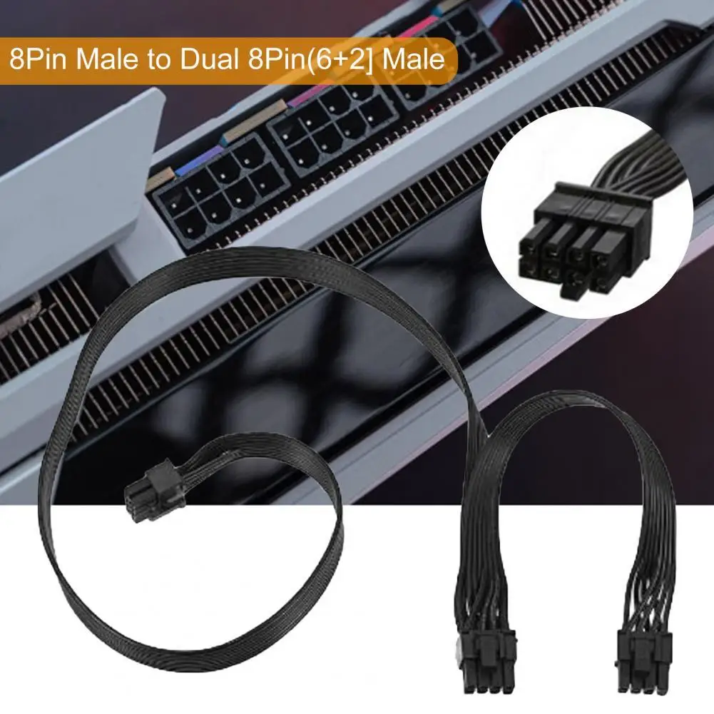

Компактный и долговечный кабель PCI 8Pin к двойному 6 + 2Pin шнур питания Настольный 8Pin к двойному адаптеру разветвитель кабеля