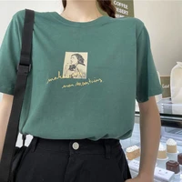 harteen t shirt women clothing korean vintage y2k harajuku cartoon loose short sleeve tshirts summer print femme top fashion