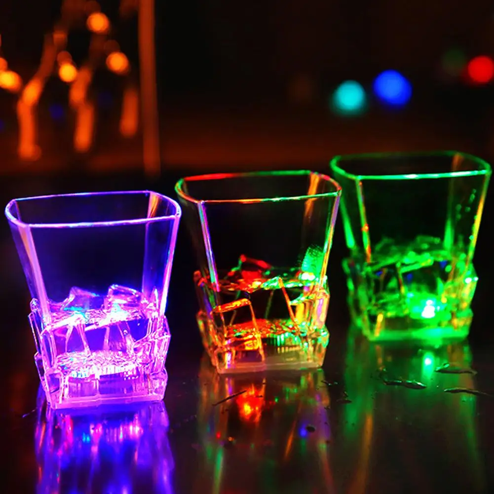 Стеклянная Хрустальная чашка для виски товары вечевечерние светящаяся