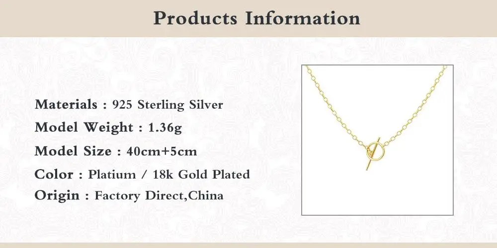 

Aide Pendant Necklace For Women 925 Sterling Silver Simple Trendy OT Buckle Necklaces Collier Femme Jewelry Gift Accessories