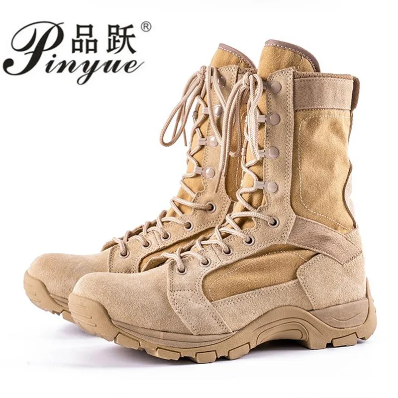 

Men Tactical Boots Army Boots Mens Military Desert Work Safety Shoes Climbing Hiking Shoes Ankle Men Outdoor Boots