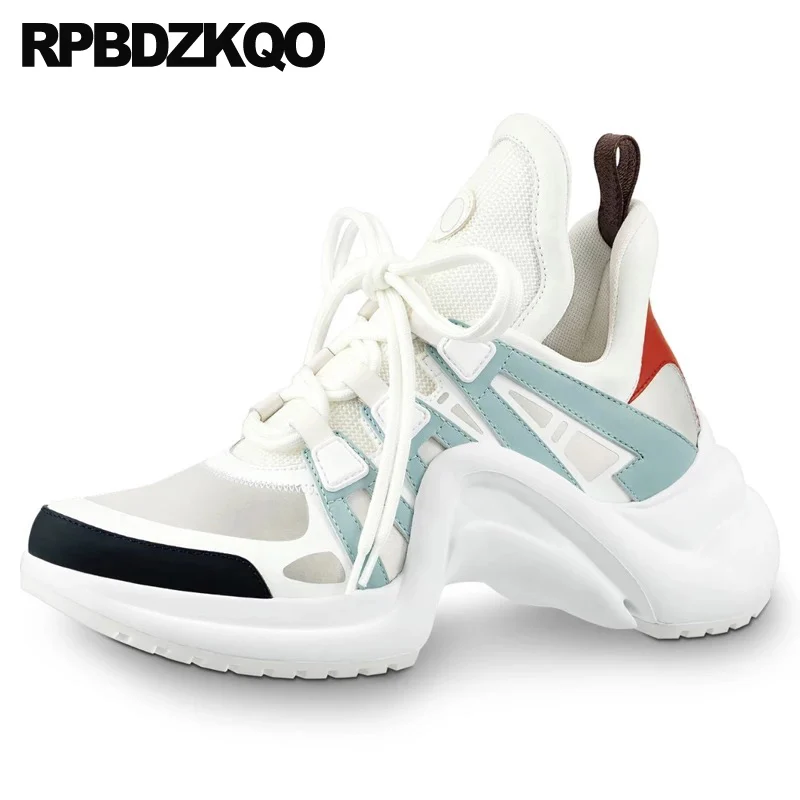 На толстой подошве Кроссовки на платформе Обувь резине Удобная обувь шнуровке