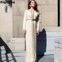eightree moroccan caftan evening dresses lace appliques long sleeves formal party gowns arabic muslim special occasion dress