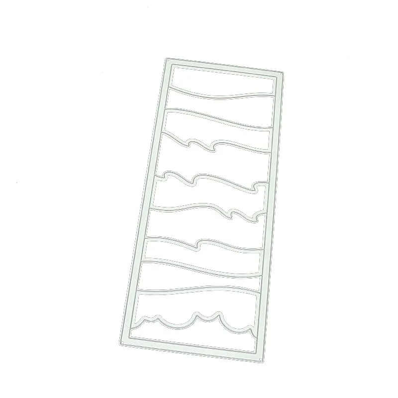 

Rectangle Line Wave New Design Metal Cutting Dies Craft Stencil Diy for Scrapbooking Handmade Card Make Shape Album Decor Model