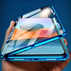 Чехол readmi note 10 pro с полным покрытием на 360 , Магнитный флип-чехол, двухсторонний стеклянный чехол для xiaomi redmi note 10 note10 pro 10pro